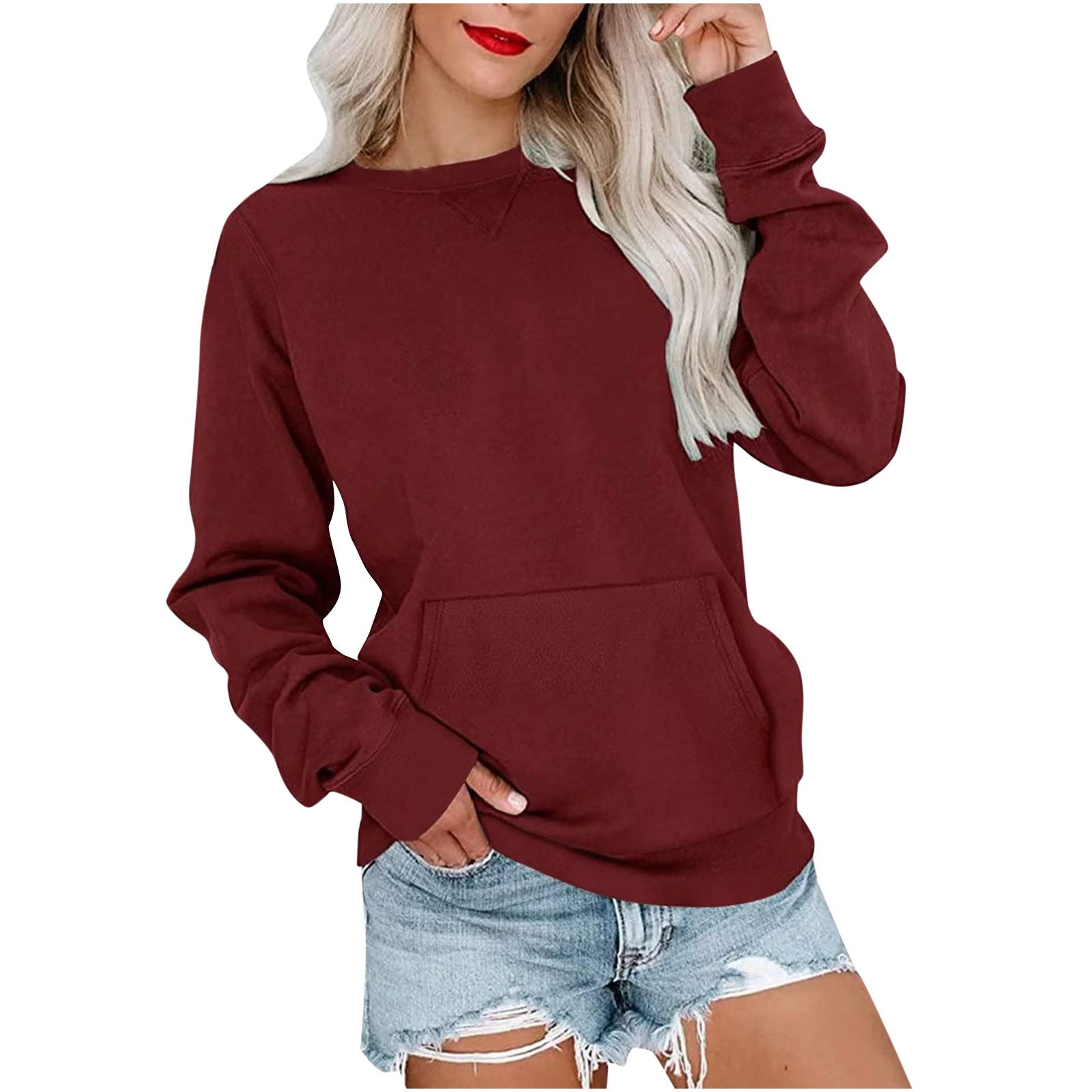 Pullover Sweatshirt With Pocket